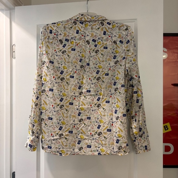 NWOT J. Crew Paris Print Cotton Popover Shirt - Picture 8 of 8